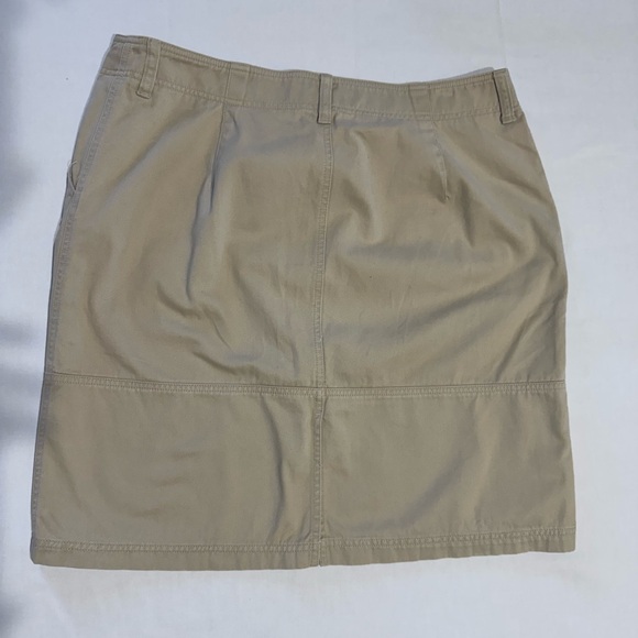 Jones New York Signature Khaki Cotton Skirt Size 14 A-Line Classic Tan - Picture 2 of 5